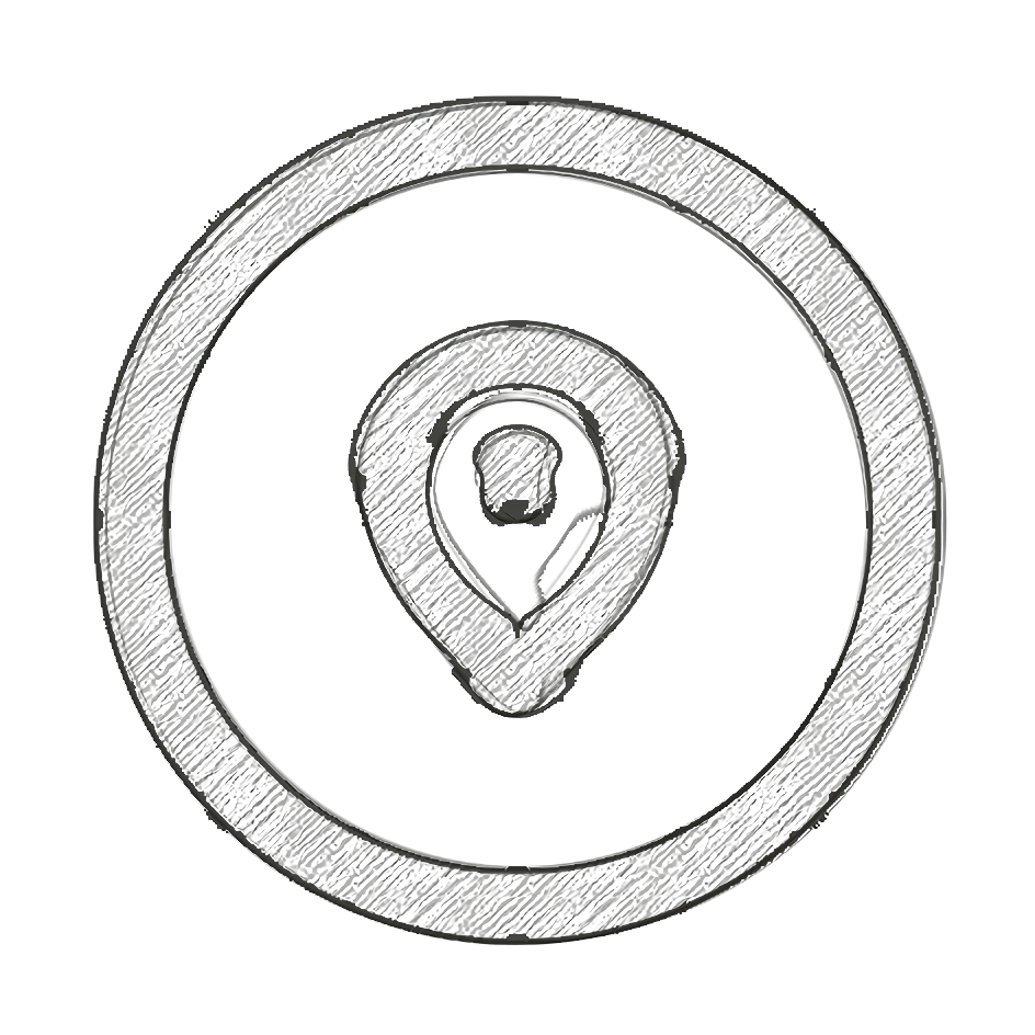 Hand-Drawn Location Icon Sketch