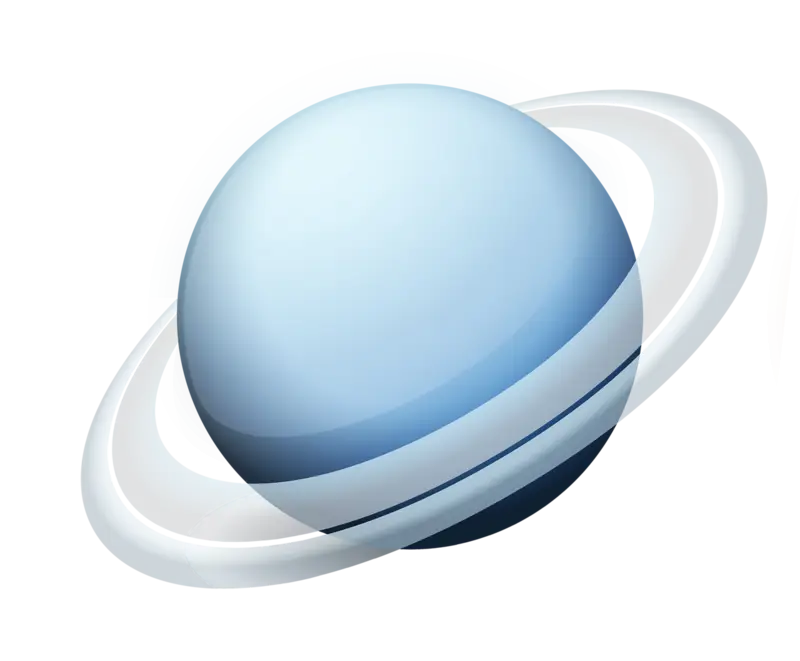 Blue Planet with Rings