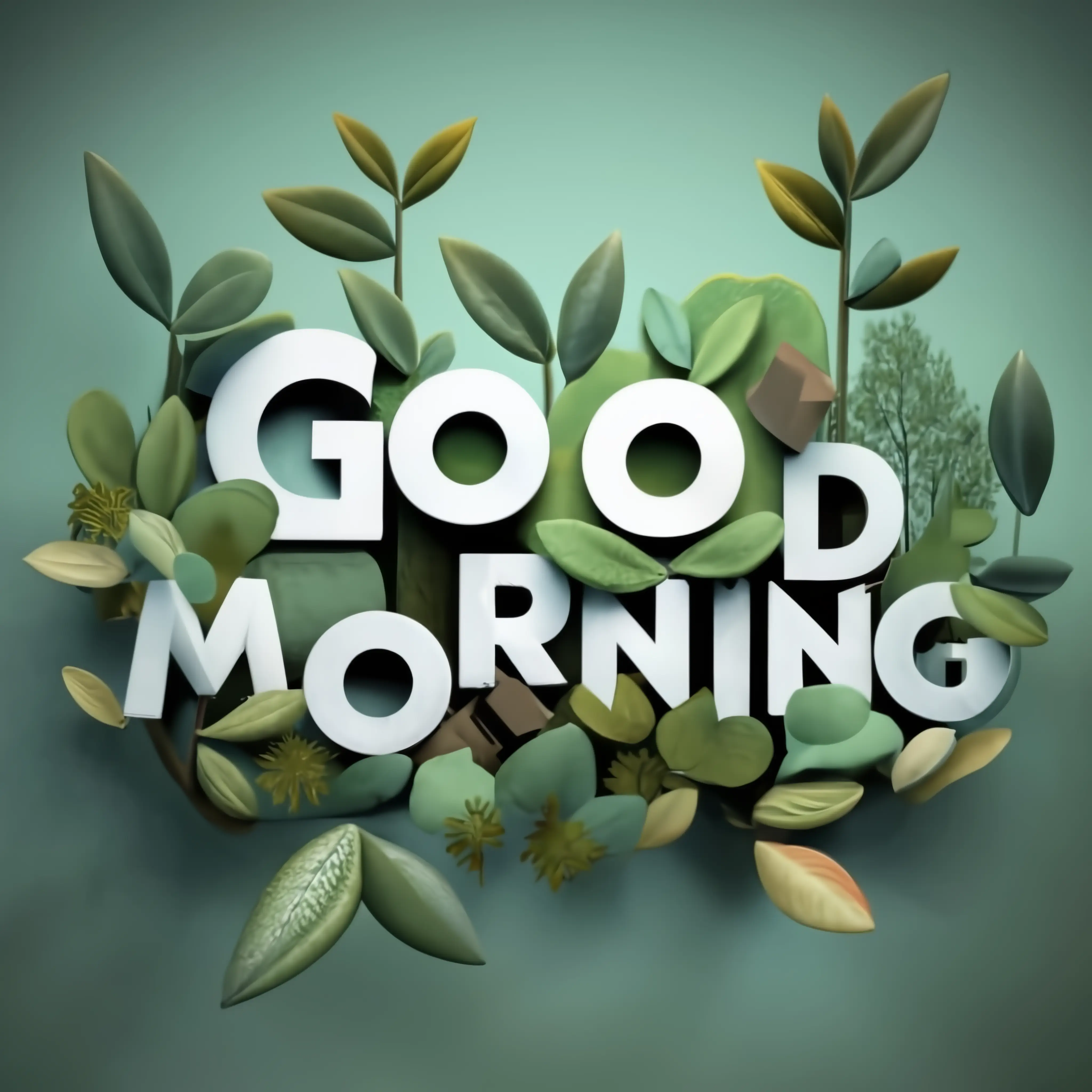 Good Morning with Green Leaves