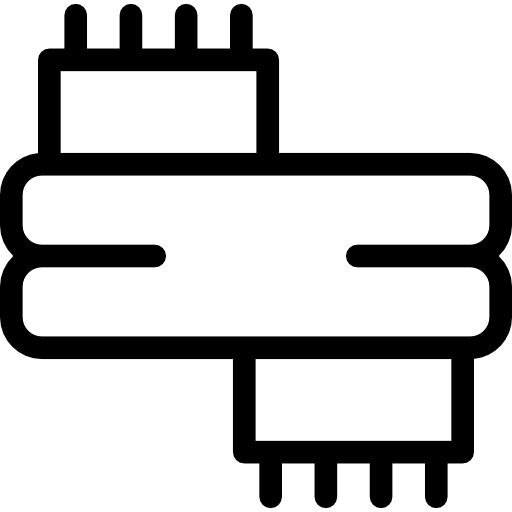 Modern Black and White Scarf Icon Design
