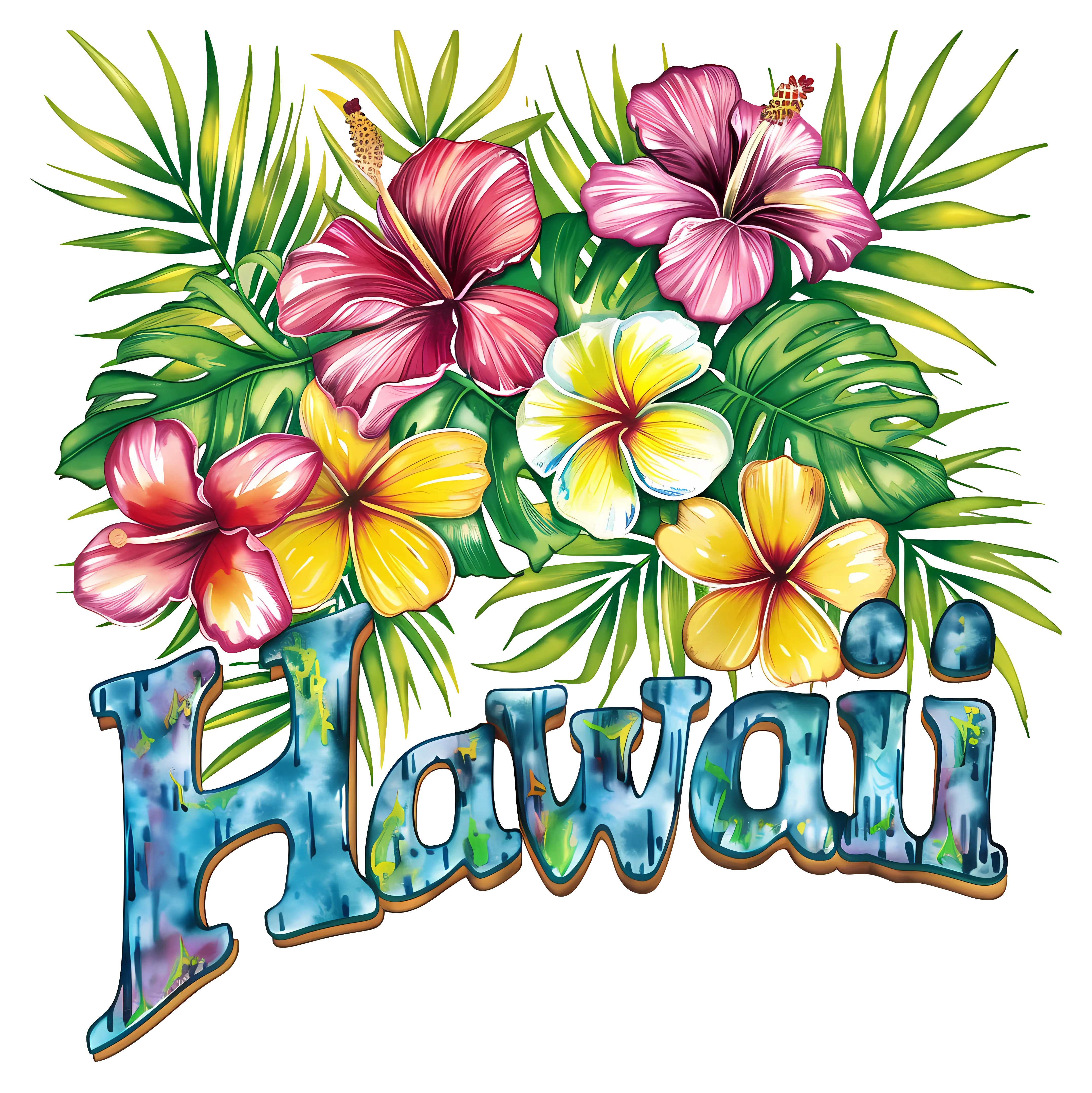Hawaii State Floral Illustration