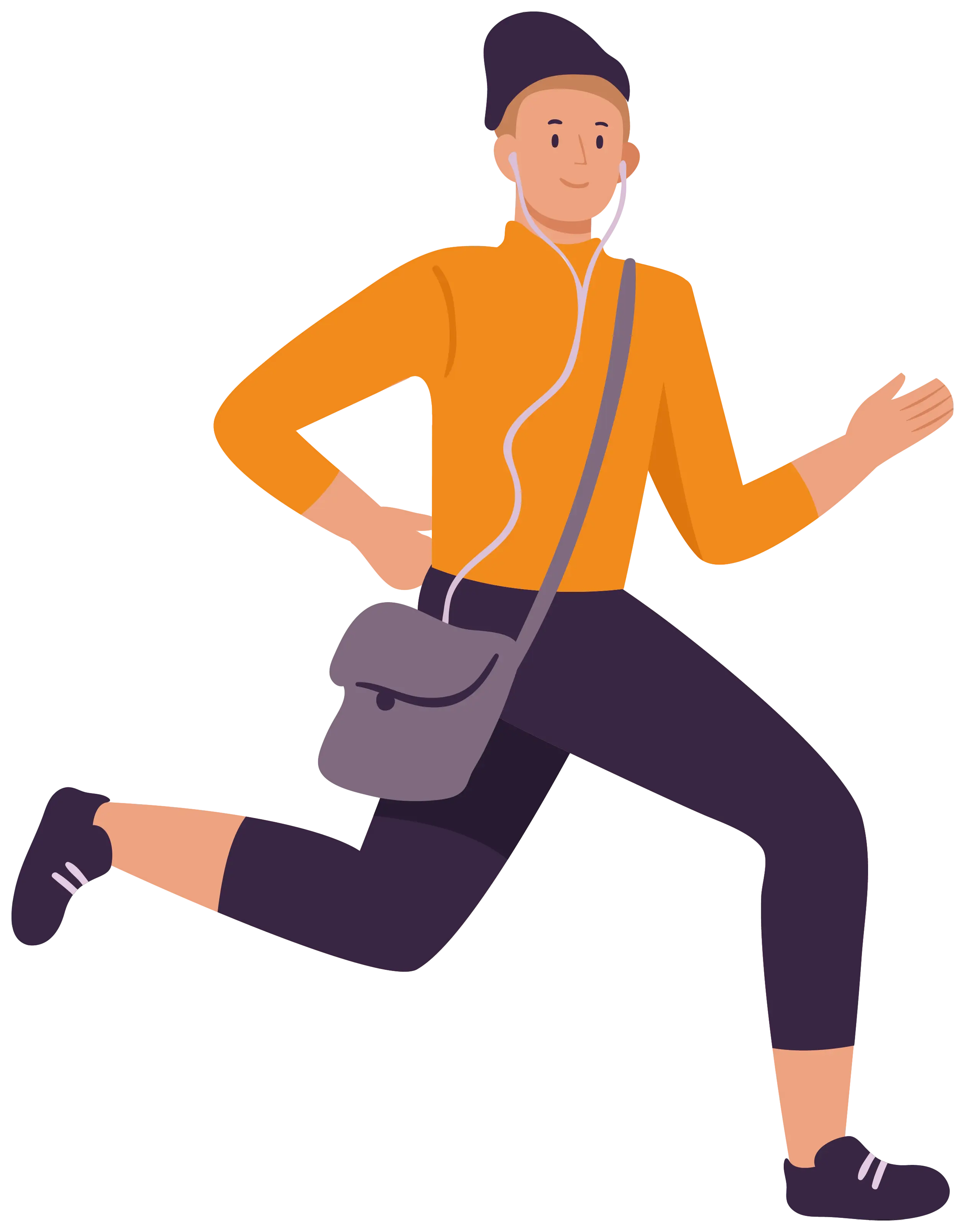 Person Running with Bag
