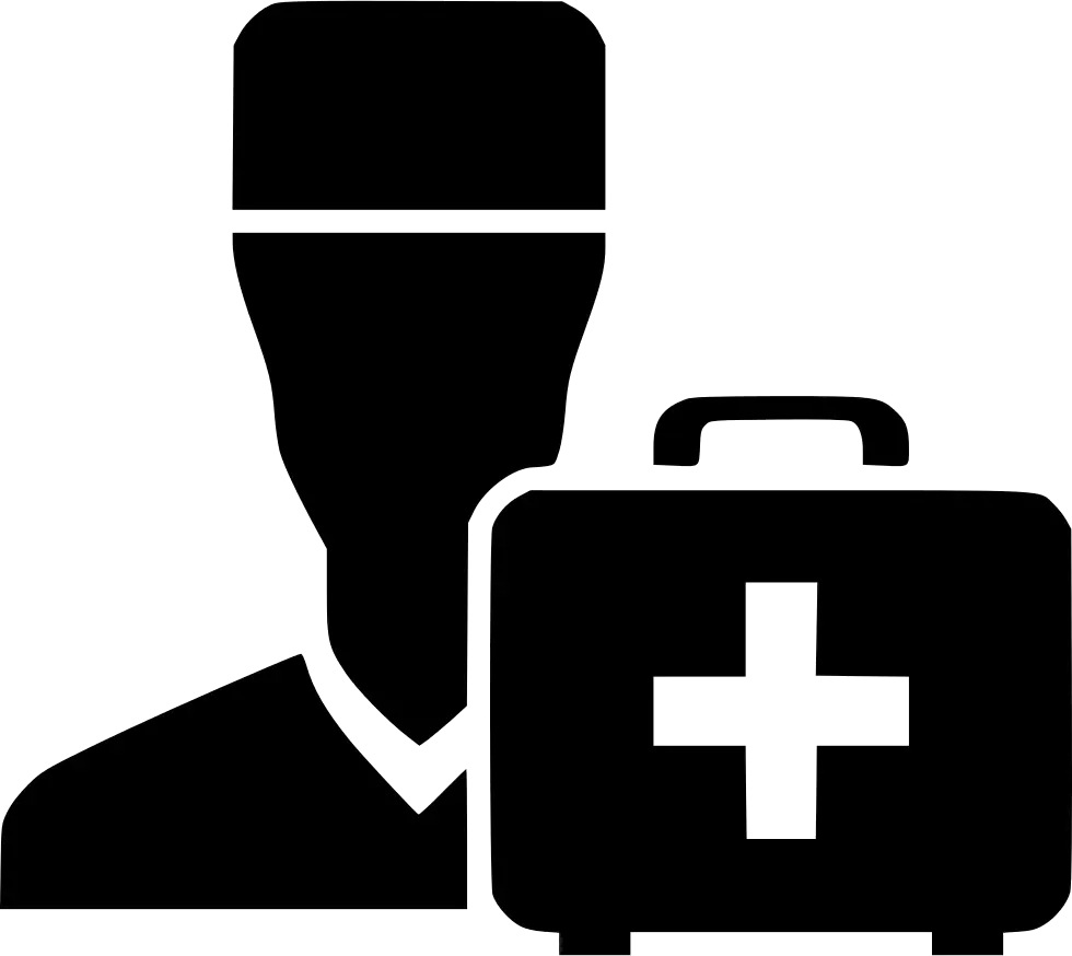 Medical Icon with Doctor and First Aid Kit