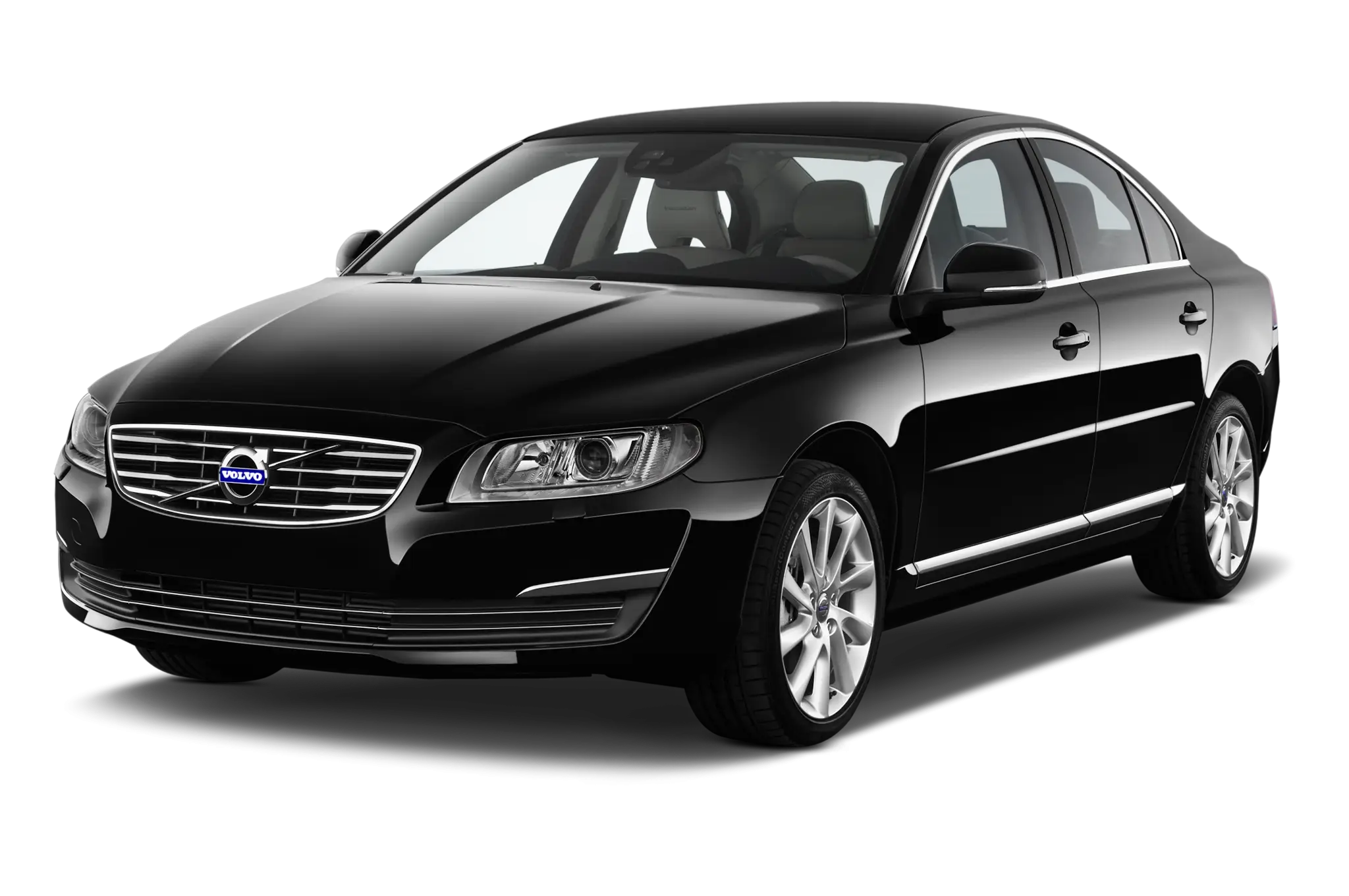 Luxury Black Sedan Front Side View