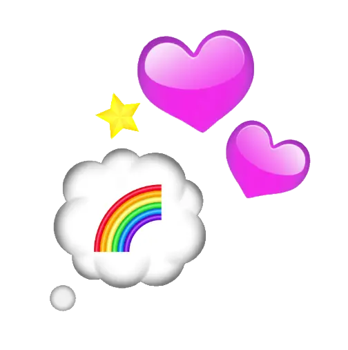 Hearts and Rainbow Dream Symbol