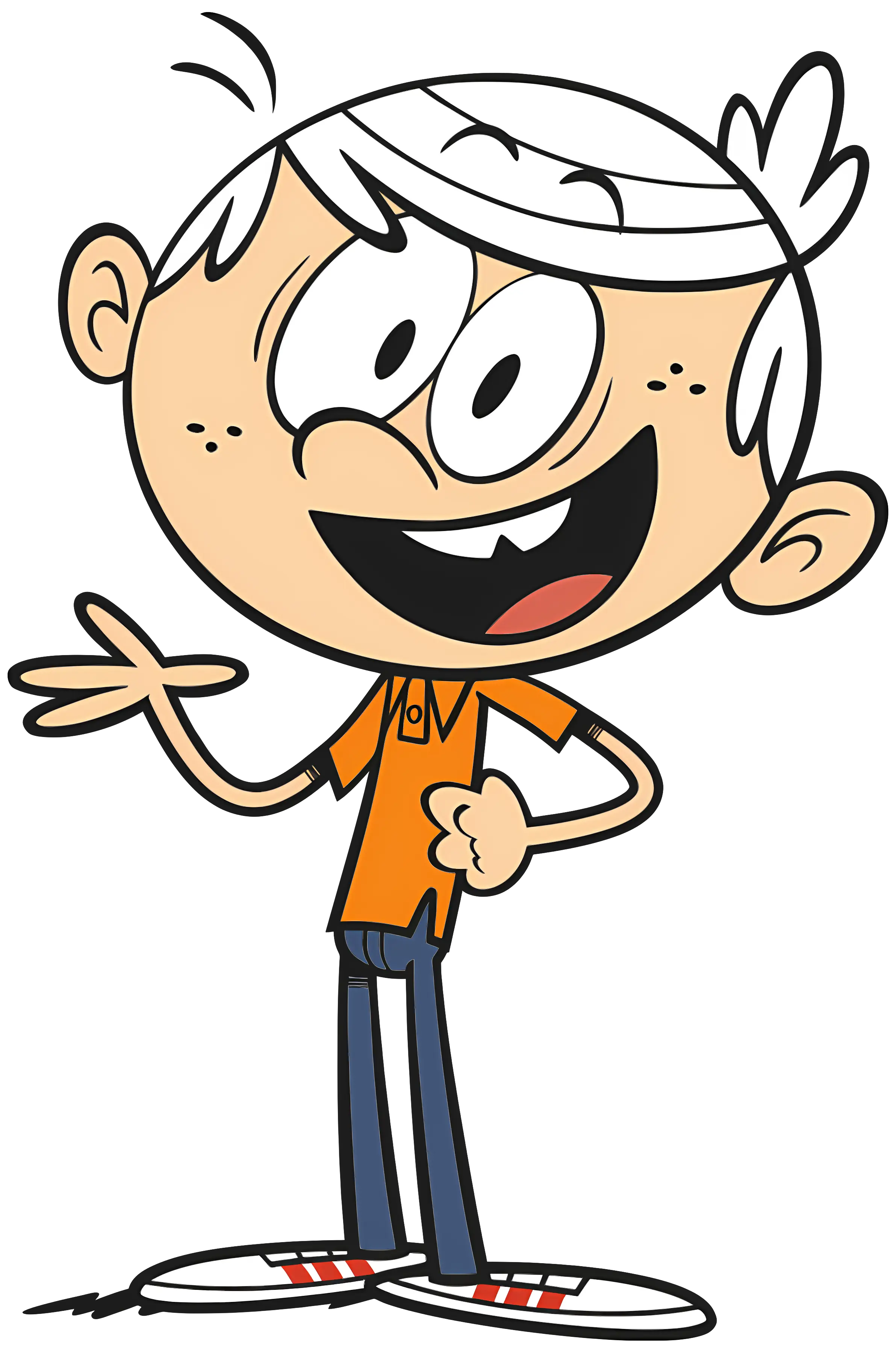 Cartoon Boy with Orange Shirt Illustration