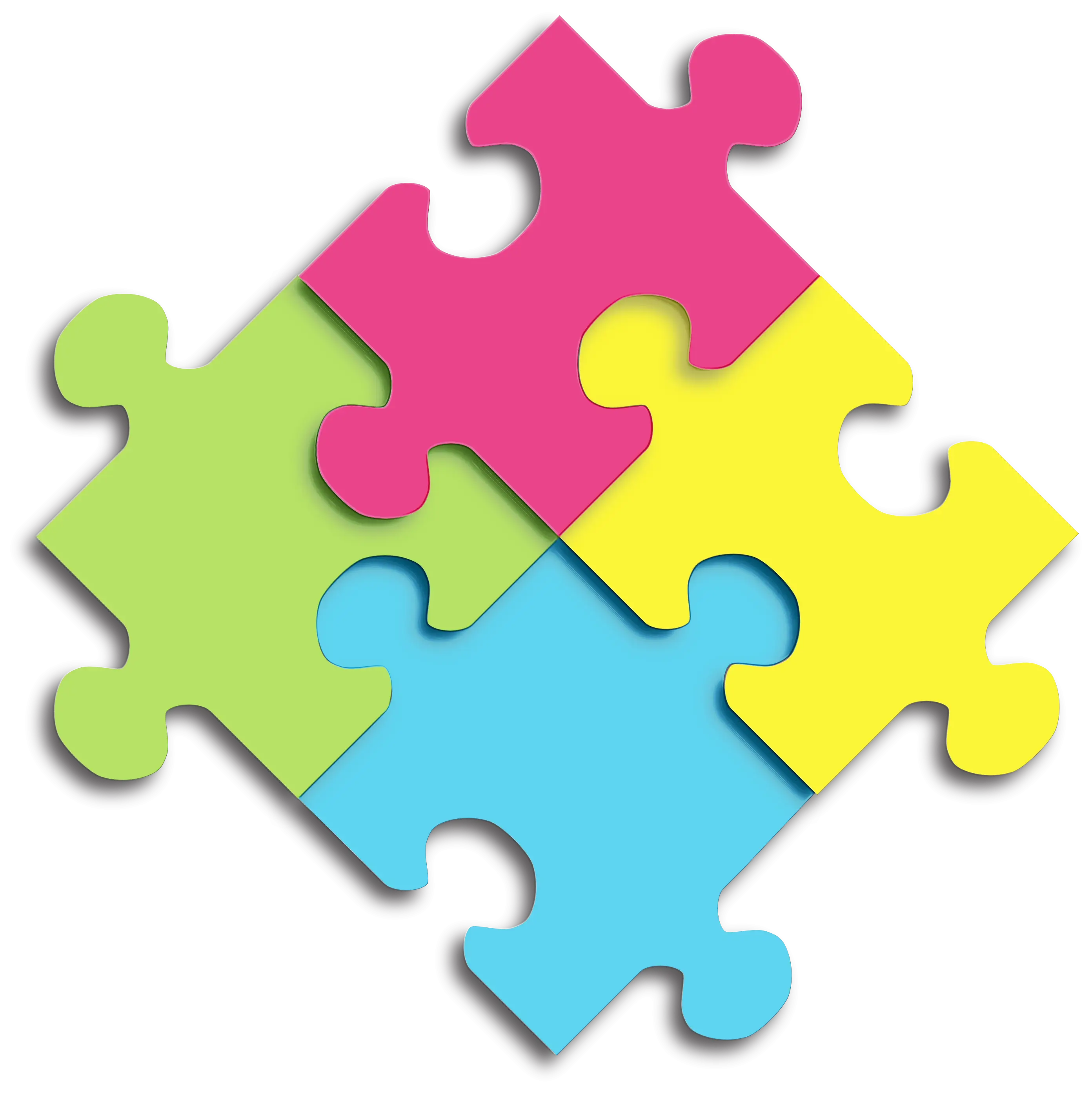 Colorful Puzzle Pieces Illustration