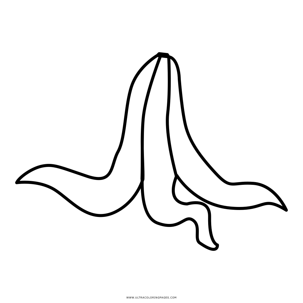 Simple Banana Peel Outline