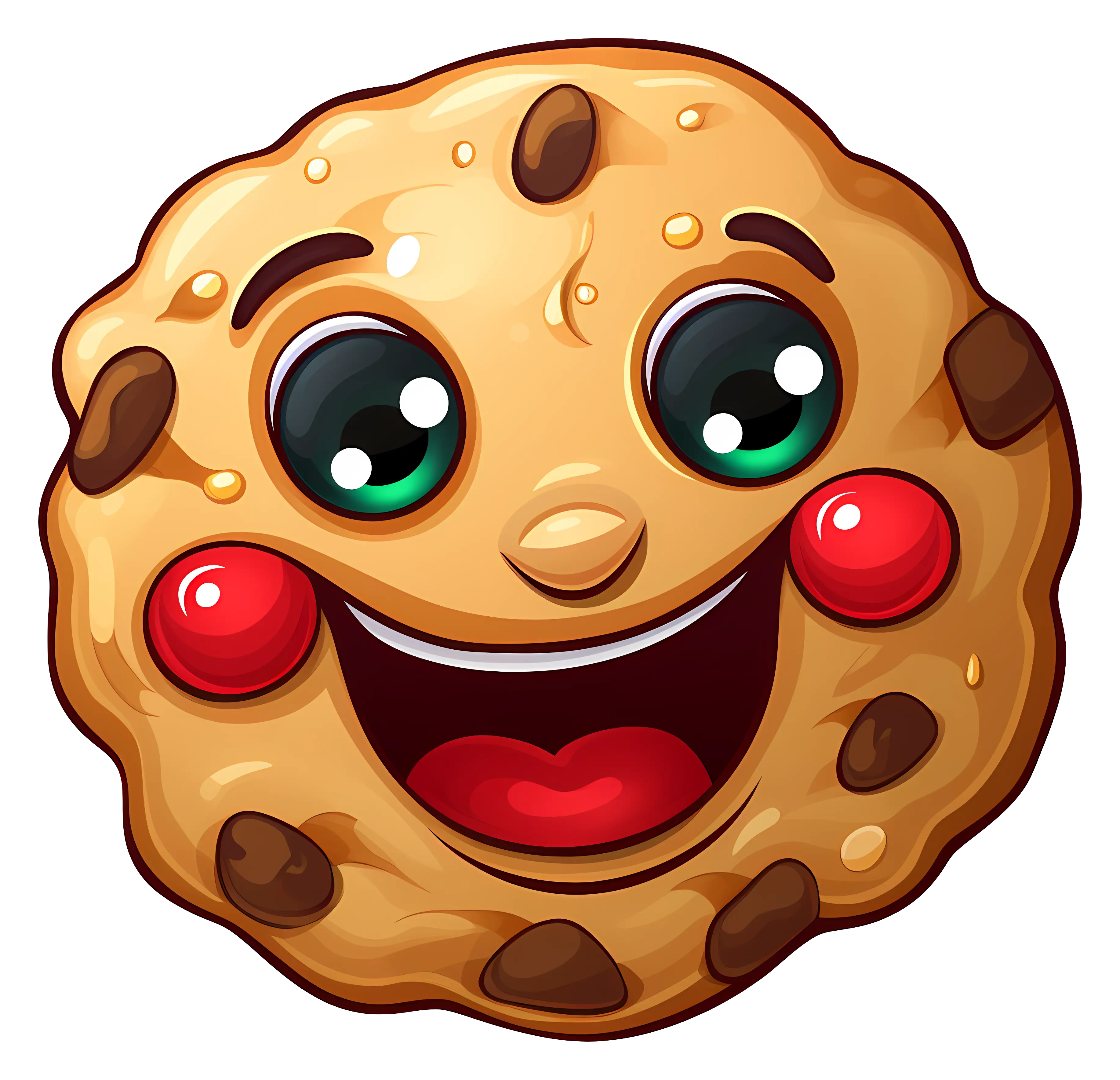 Smiling Cookie with Chocolate Chips
