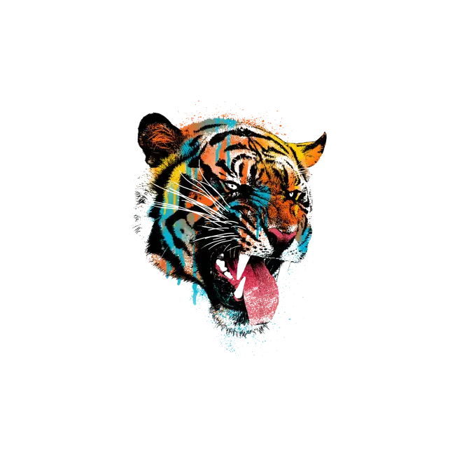Colorful Artistic Tiger Illustration