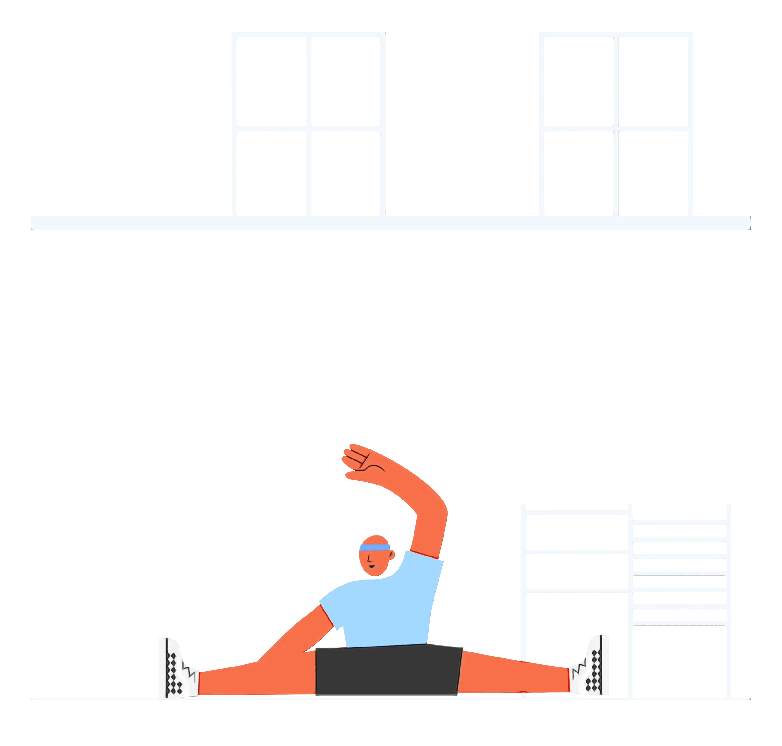 Person Stretching for Physical Exercise
