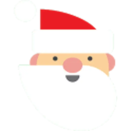 Santa Claus Face for Christmas Design
