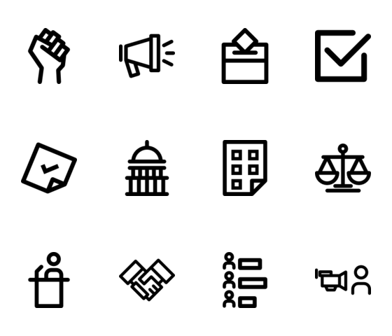 Set of Political and Government Icons