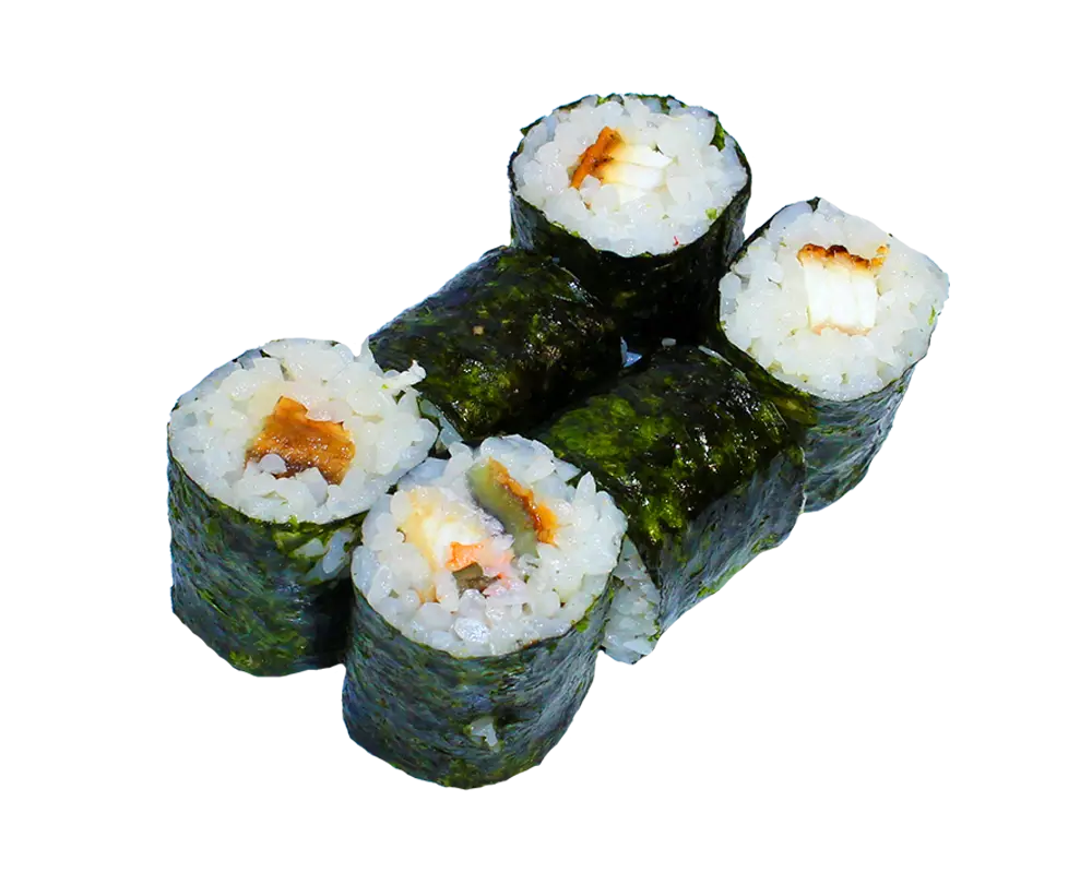 Delicious Sushi Rolls with Seaweed Wrap
