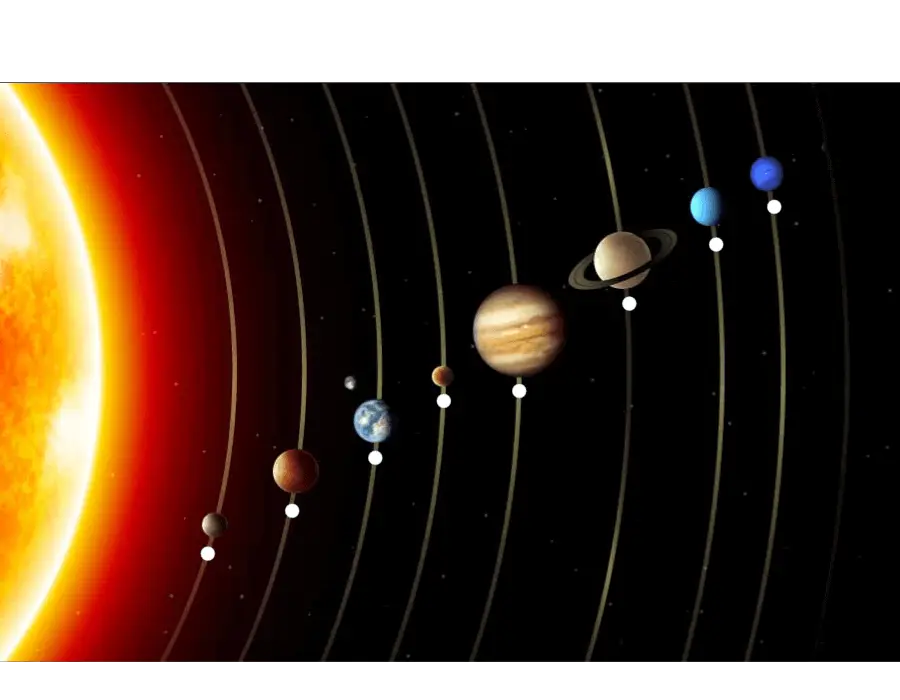 Solar System with Planets Illustration