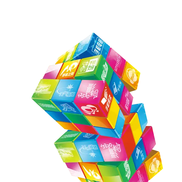 Multicolored Cube 3D Design