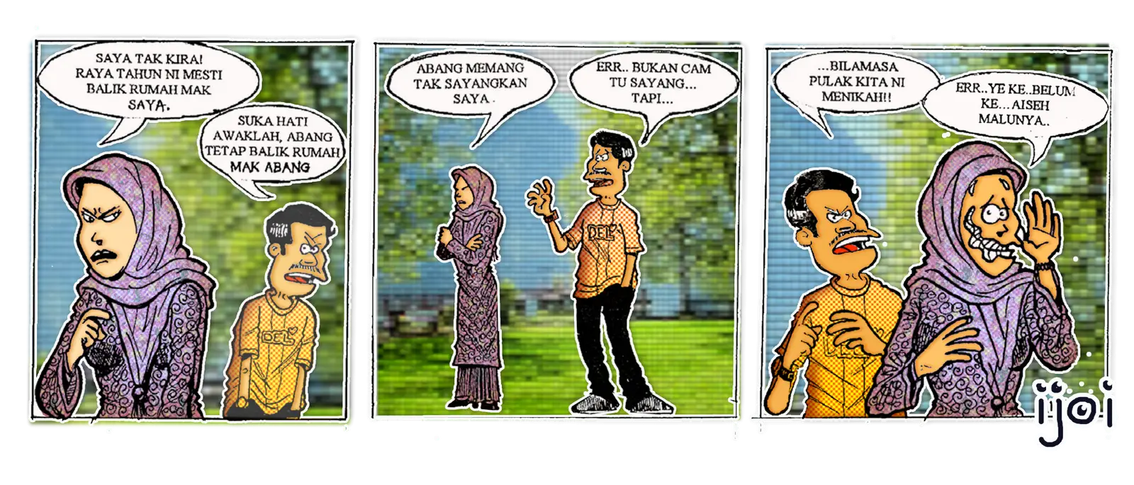 Humorous Comic Strip with Characters