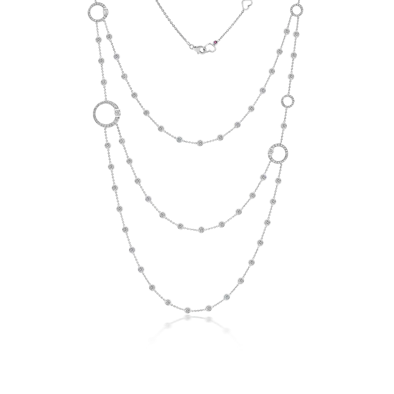 Elegant Silver Necklace with Beads