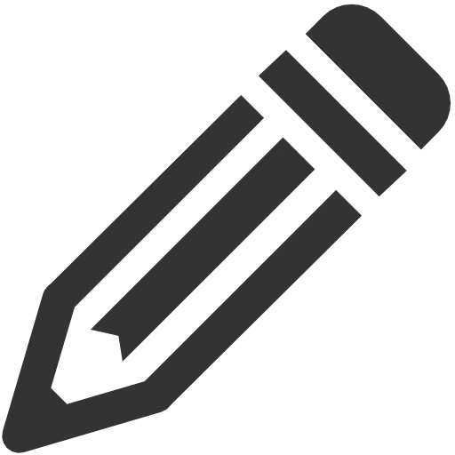 Black Pencil Icon for Stationary Design
