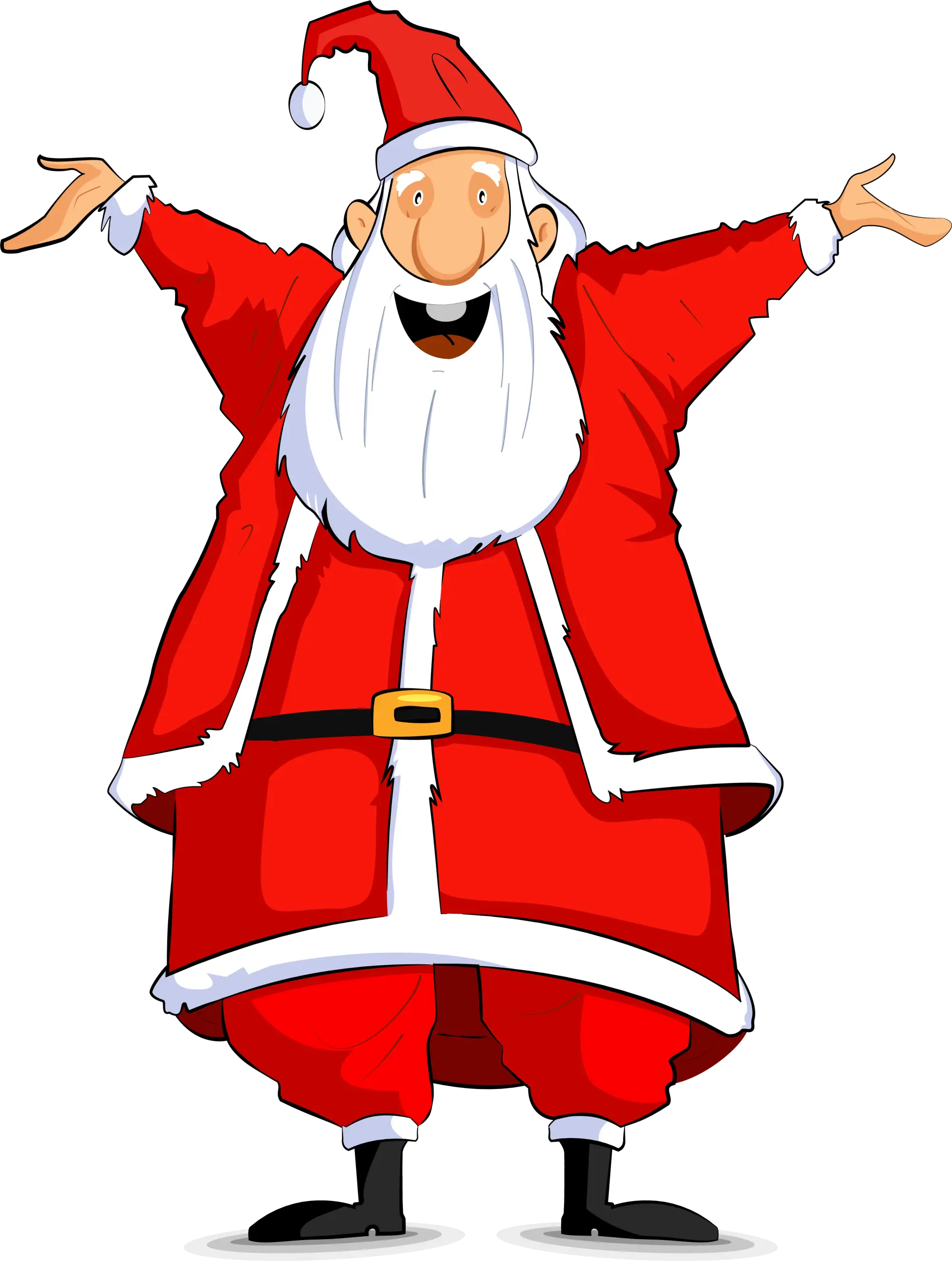 Jolly Cartoon Santa Claus Illustration