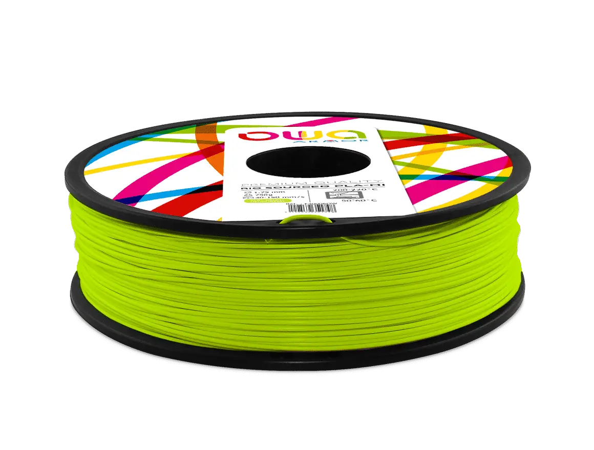 Yellow 3D Printer Filament Roll