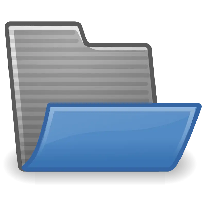 Blue File Folder Icon
