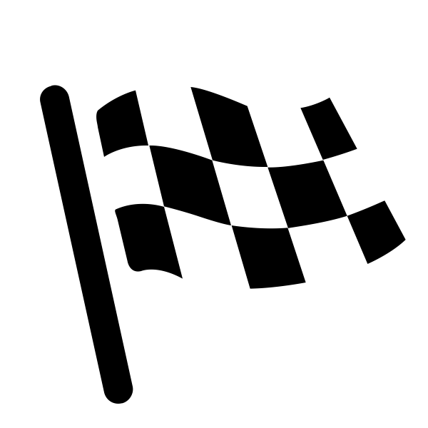 Checkered Finish Line Flag Icon