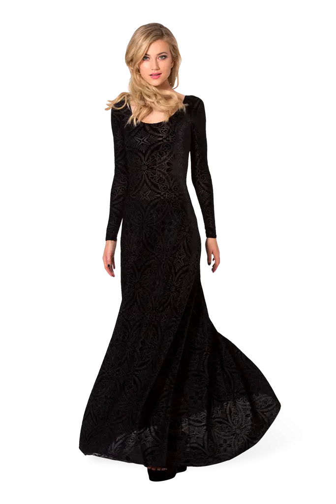 Long Elegant Black Dress for Formal Occasions