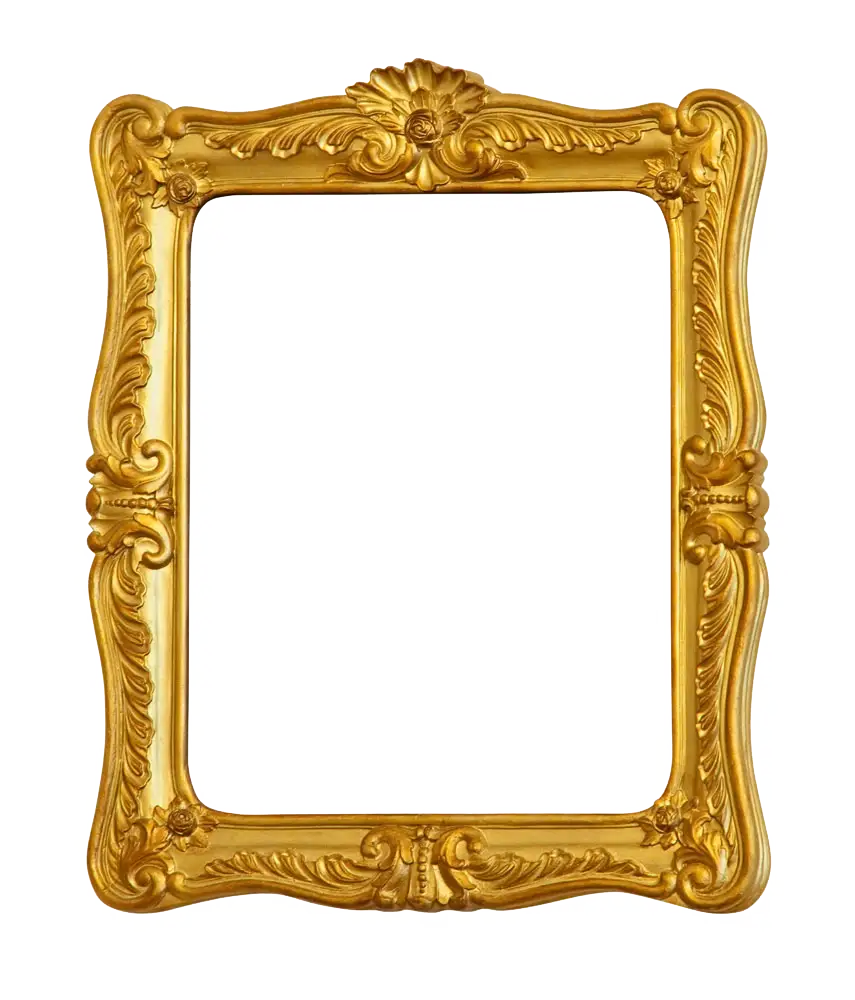 Elegant Golden Ornate Frame Illustration