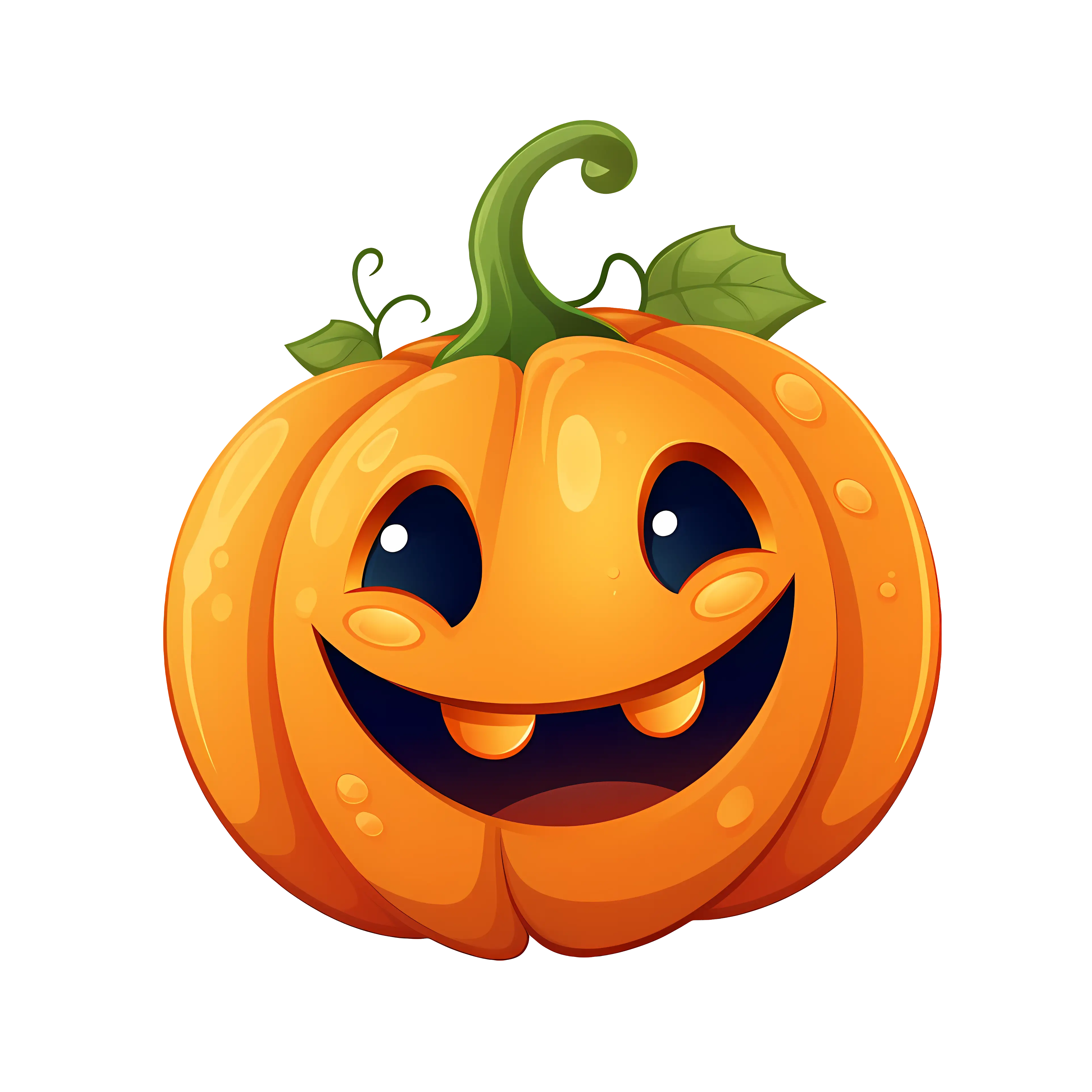 Happy Orange Pumpkin for Halloween Fun