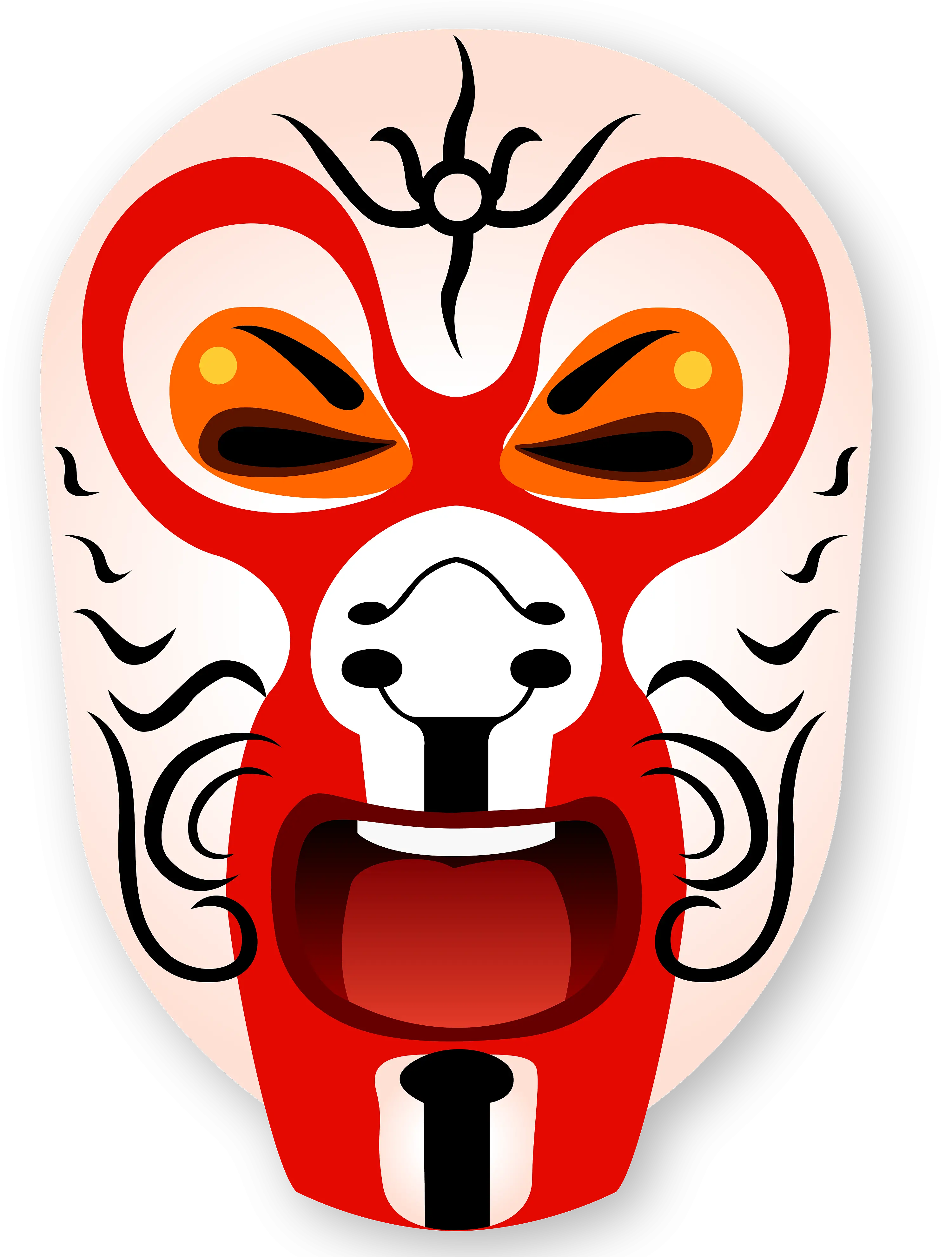 Traditional Red Opera Mask