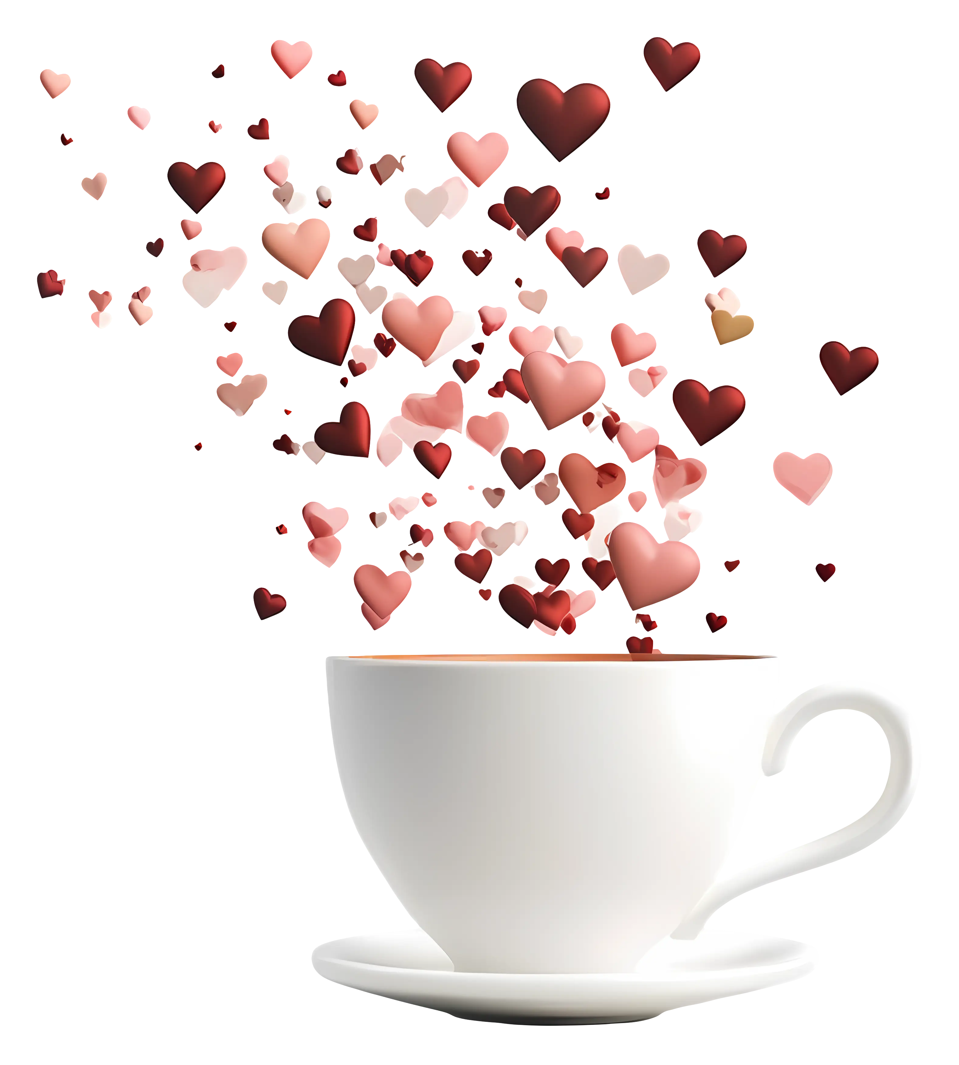 Romantic Cup with Hearts
