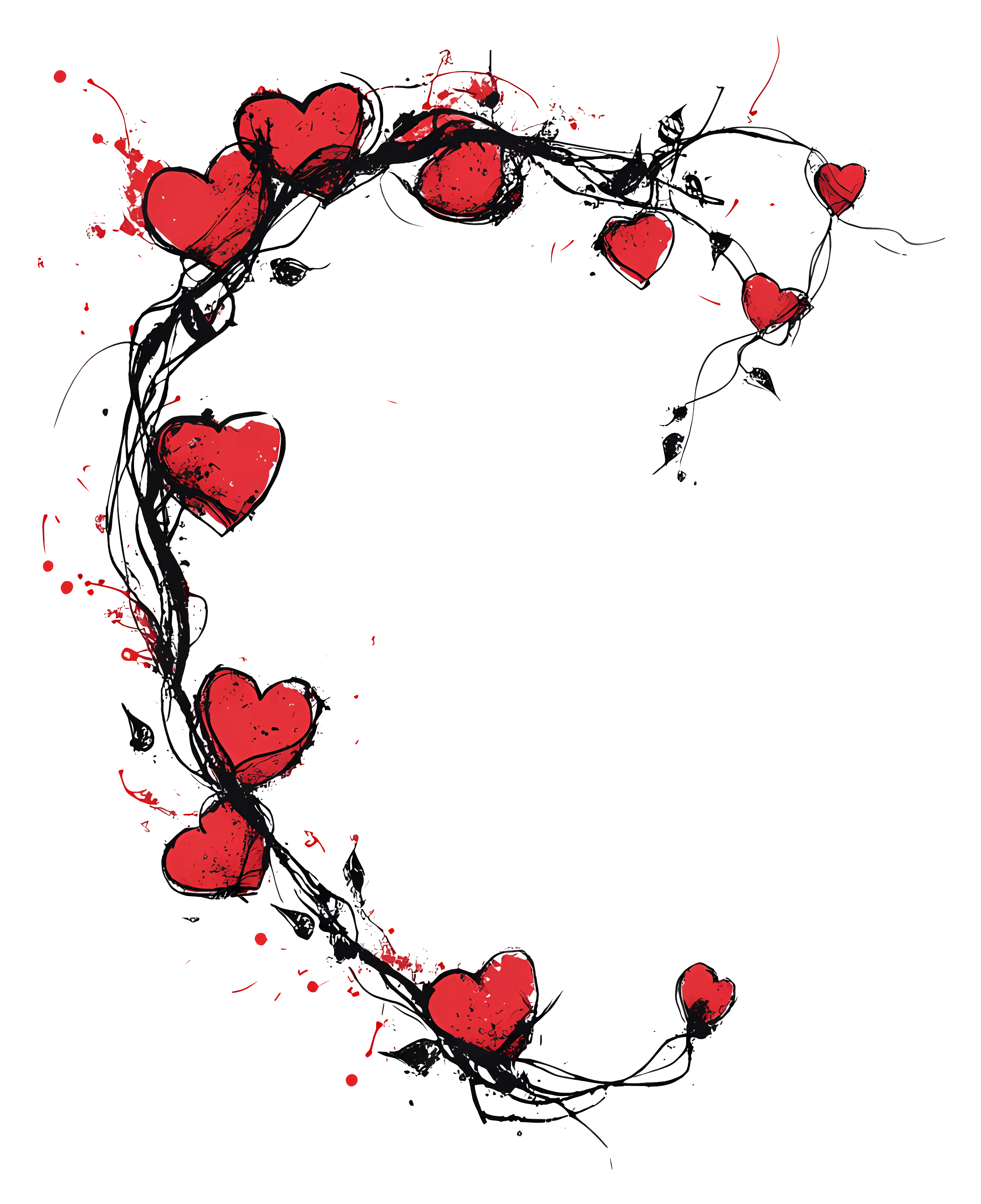 Heart Vine Decoration for Love Theme