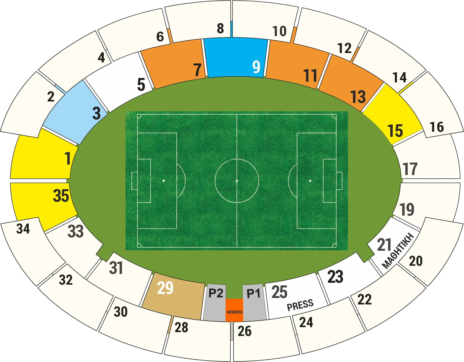 Stadium Seating Chart for Event Planning