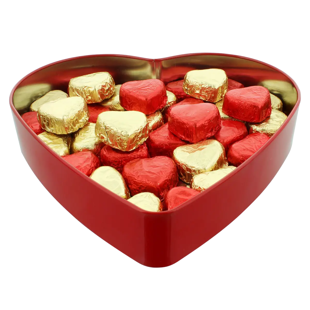 Heart-shaped Chocolates in a Red Box