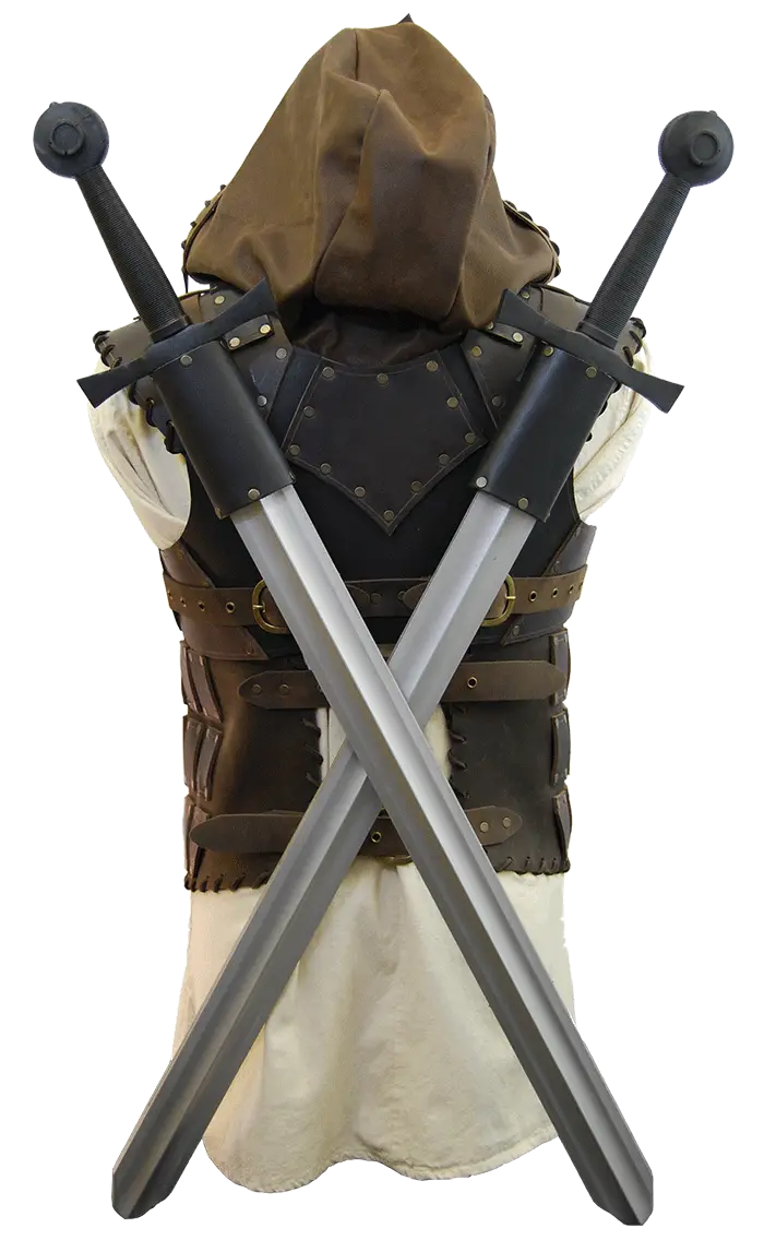 Medieval Leather Armor with Crossed Swords