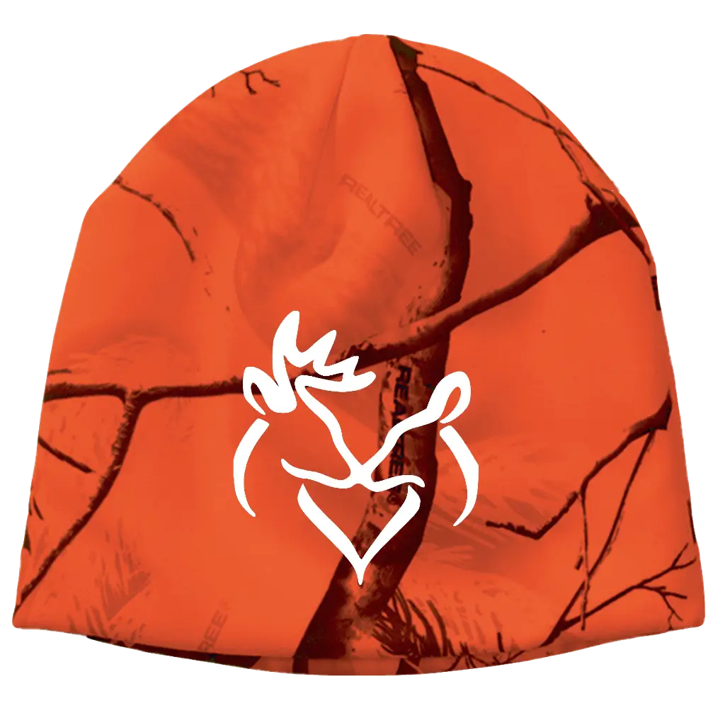 Orange Camo Beanie with Stylish Design