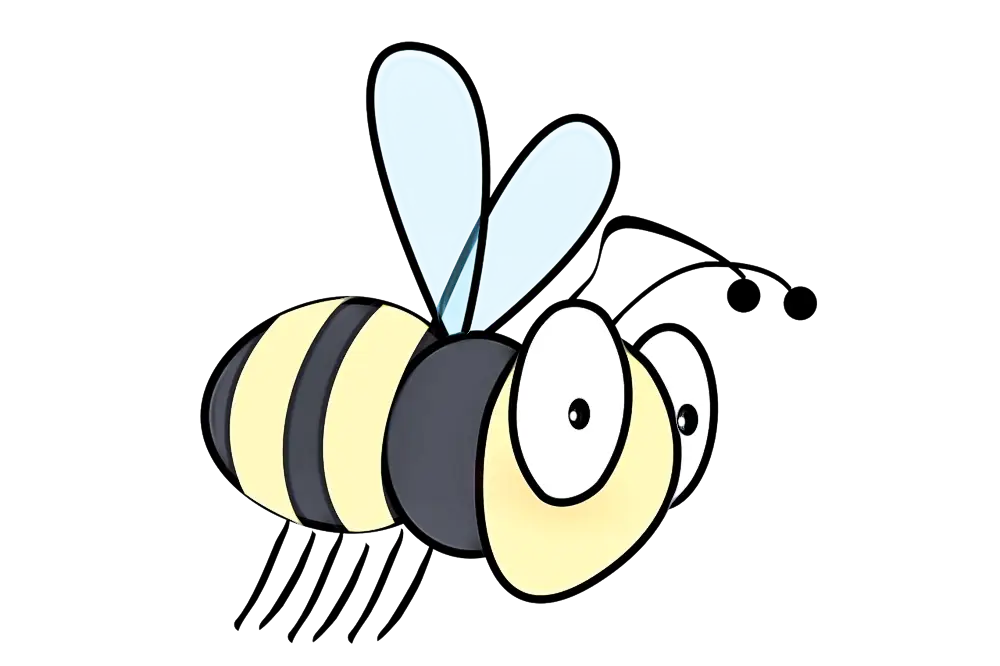Cute Bee Character Illustration