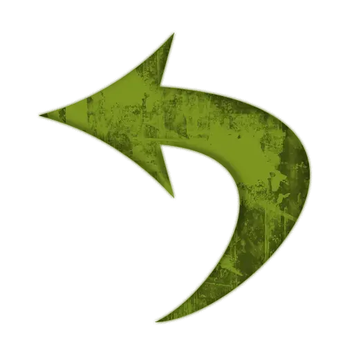 Green Curved Arrow