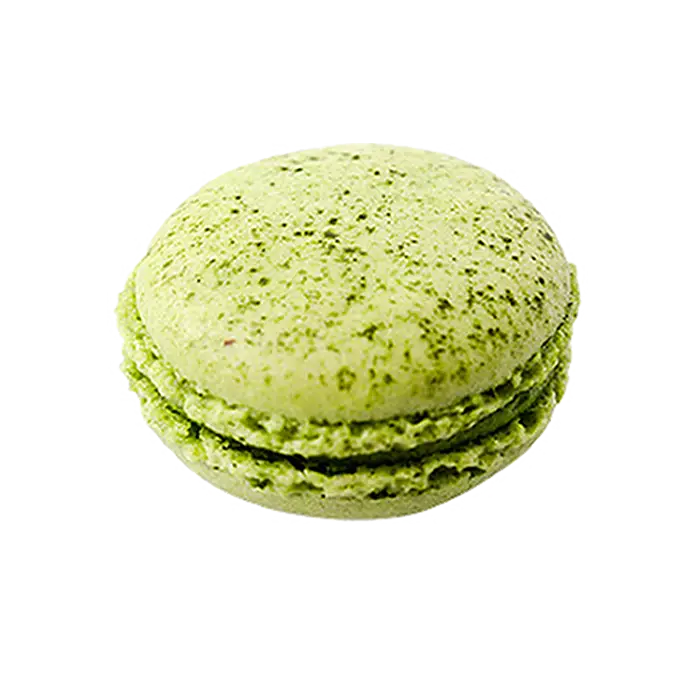 Green Macaron Dessert Close-Up