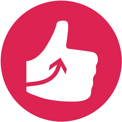 Red Thumbs Up Icon for Approval