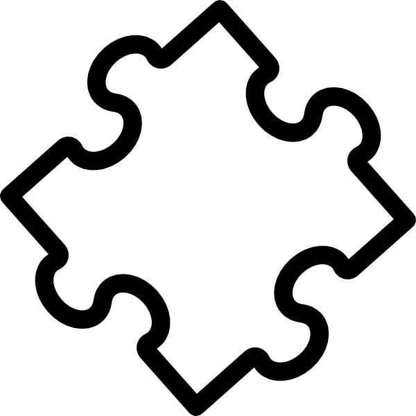 Puzzle Piece Outline Icon