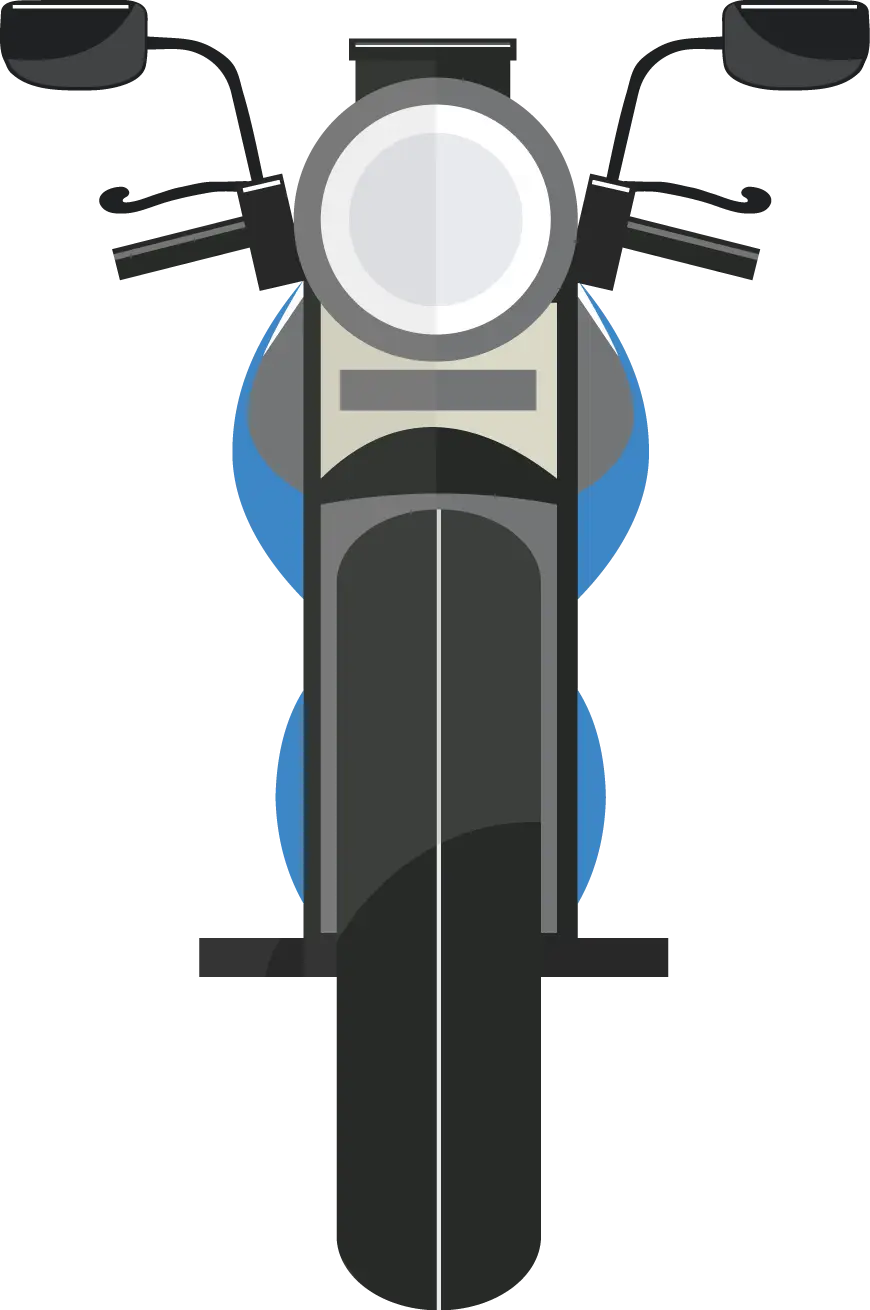 Motorcycle Front View Illustration