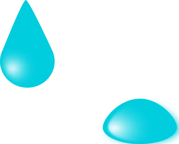 Blue Water Droplets Illustration
