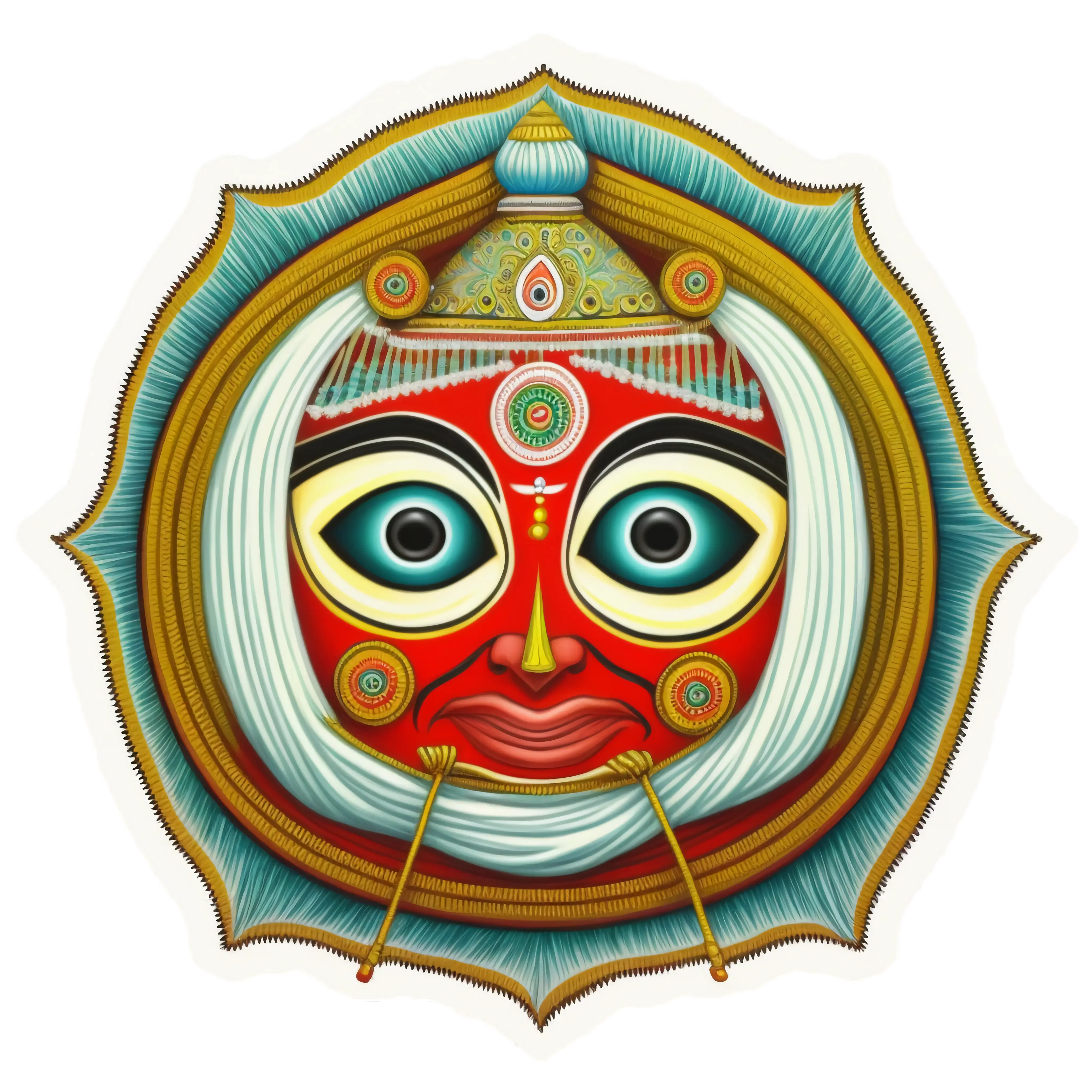 Colorful Traditional Mask Illustration