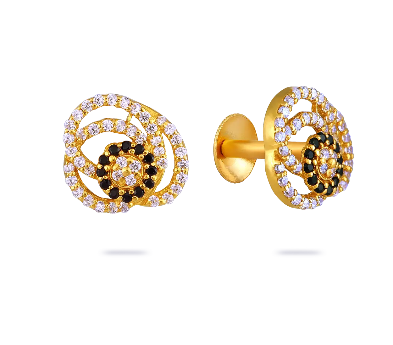 Elegant Gold and Diamond Earrings
