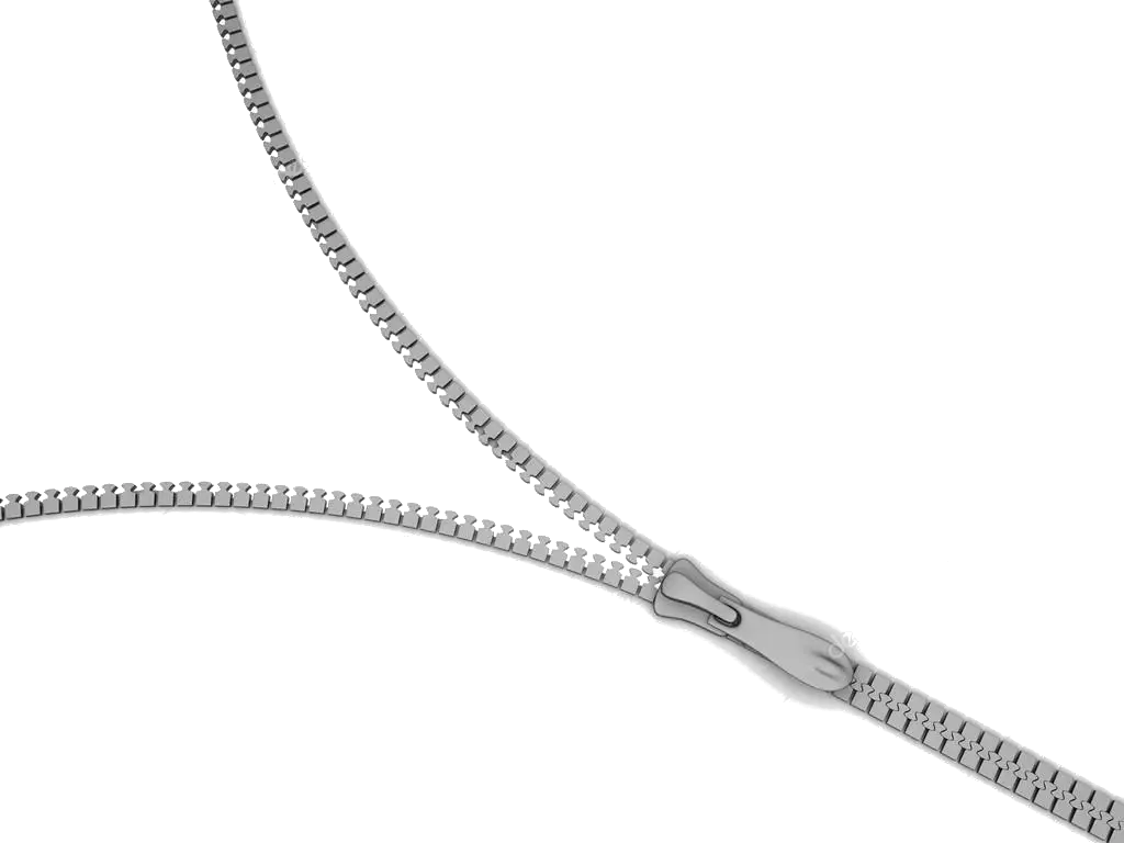 Close-Up of Metal Zipper for Fashion Use