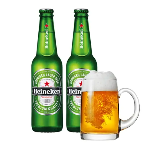 Heineken Beer Bottles and Mug