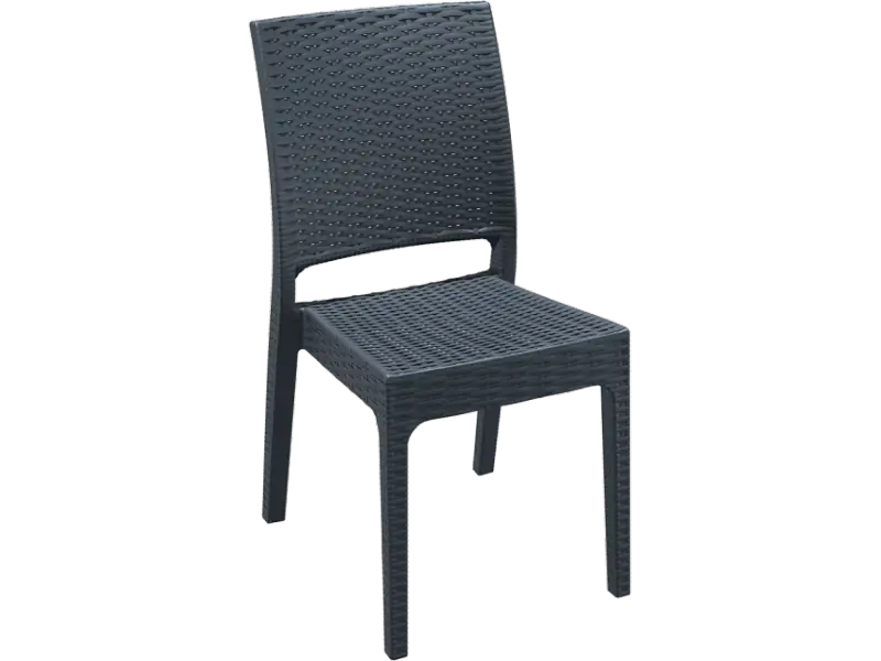 Black Woven Modern Chair