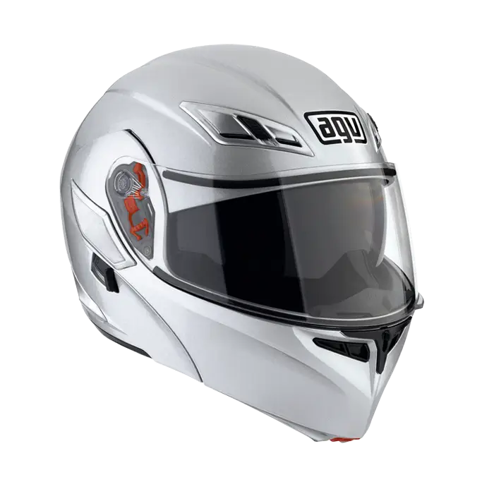 White Motorcycle Rider Helmet